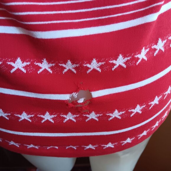 Vintage 1970s Womens Red Tank Top Small Star Print by Bobbie Brooks Shirt Hippy - Picture 6 of 8